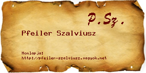 Pfeiler Szalviusz névjegykártya